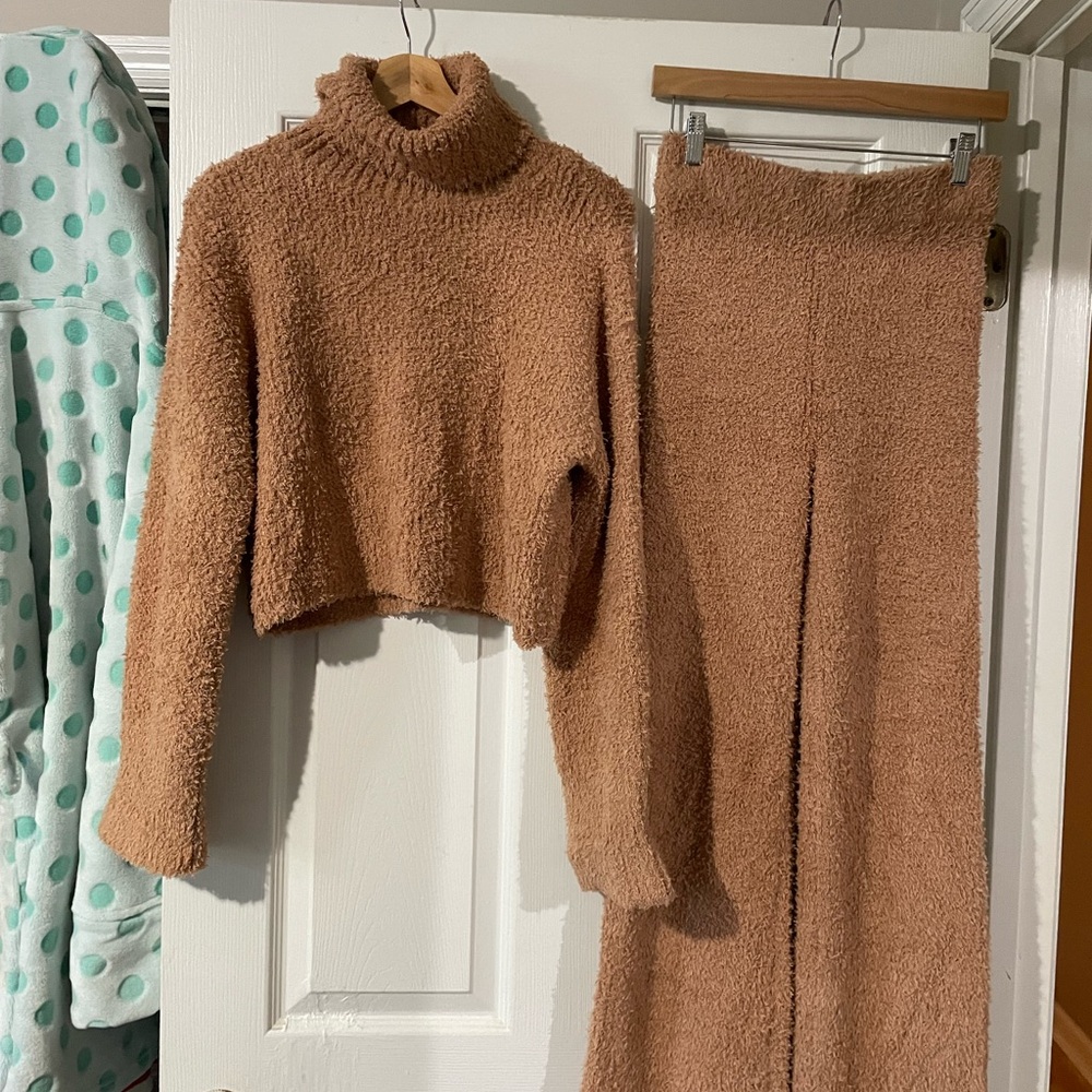 aerie Cozy Teddy High-Waist Lounge Set